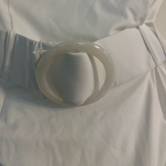 WeWoreWhat one piece with belt white swimwear! - Picture 2 of 4